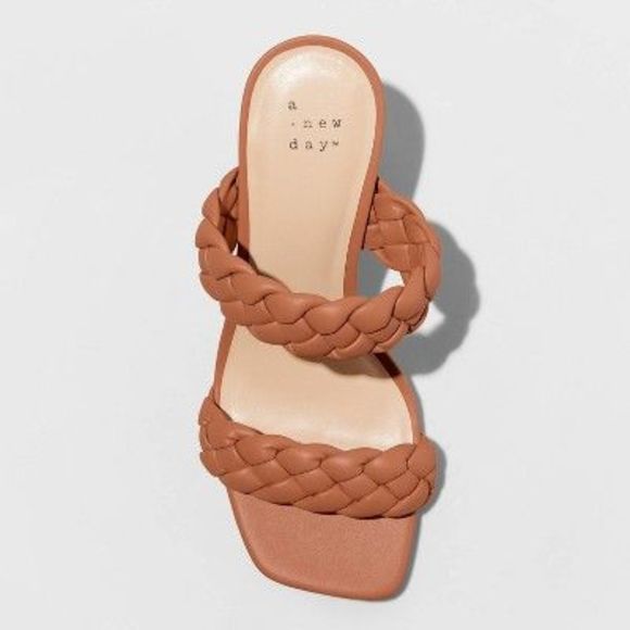 Women's Basil Mule Heels - A New Day Brown 9 - Picture 5 of 5